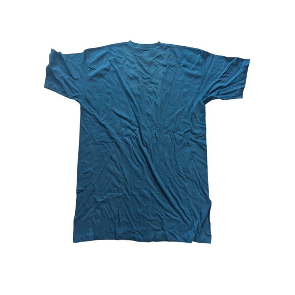 Cottonsville Mens Teal Blue Green Extra Long Heavyweight T-Shirt 5XL 100% Cotton - Picture 3 of 6